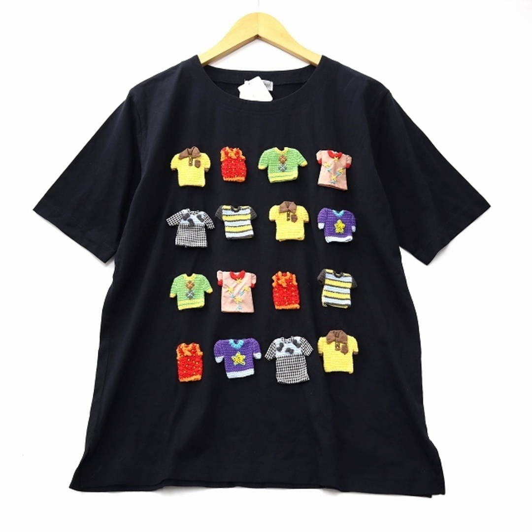 other(アザー)のBRAND e DONNA モチーフ付き コットン Tシャツ カットソー F レディースのトップス(Tシャツ(半袖/袖なし))の商品写真