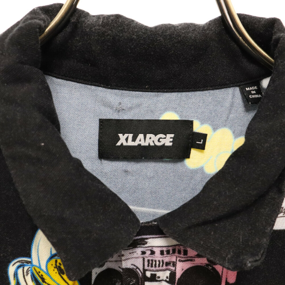 XLARGE(エクストララージ)のX-LARGE エクストララージ xCARNIVAL BKK BANANA CASSETTE PLAYER SHIRT×カーニバル バナナ カセットプレイヤー 半袖シャツ ブラック 101222014012 メンズのトップス(シャツ)の商品写真