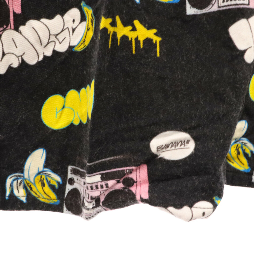 XLARGE(エクストララージ)のX-LARGE エクストララージ xCARNIVAL BKK BANANA CASSETTE PLAYER SHIRT×カーニバル バナナ カセットプレイヤー 半袖シャツ ブラック 101222014012 メンズのトップス(シャツ)の商品写真