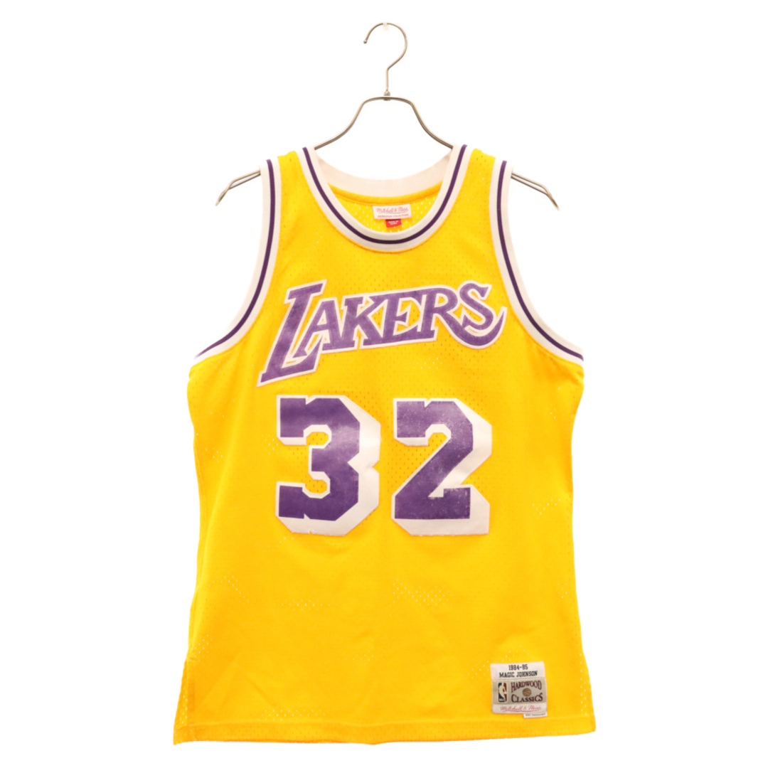 Mitchell&Ness ミッチェル アンド ネス ×NBA LAKERS Magic Johnson レイカーズ マジック ジョンソン バスケットボールユニフォームイエロー メンズのトップス(Tシャツ/カットソー(半袖/袖なし))の商品写真