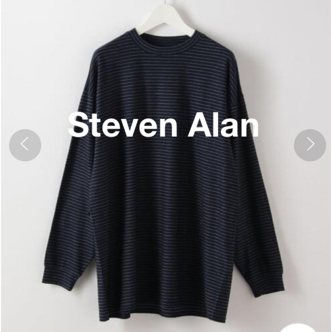 steven alan(スティーブンアラン)の＜Steven Alan＞ ウールボーダーTシャツ NVY メンズのトップス(Tシャツ/カットソー(七分/長袖))の商品写真