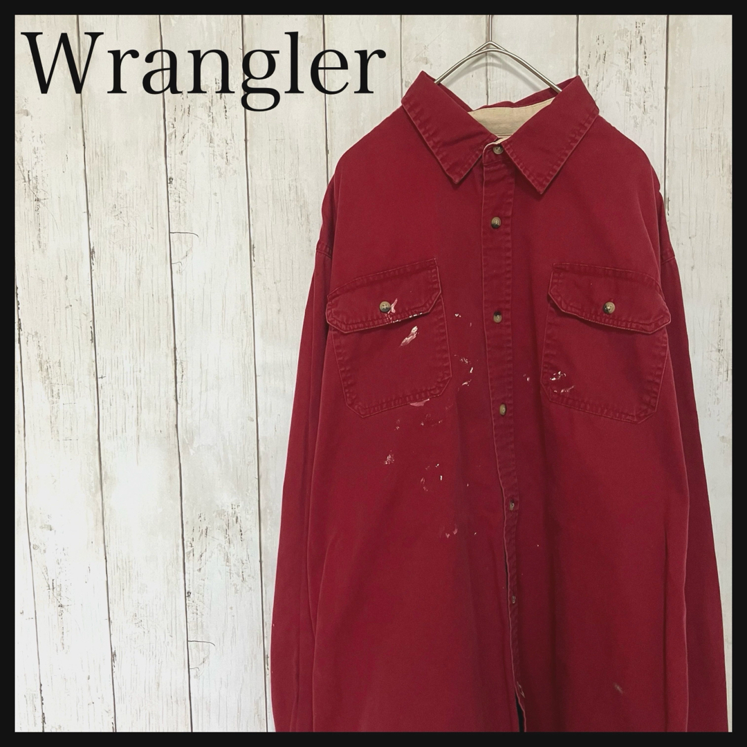 Wrangler(ラングラー)のラングラー 長袖ワークシャツ無地ペンキZ1118 メンズのトップス(シャツ)の商品写真