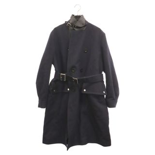 サカイ(sacai)のSacai サカイ 22AW WOOL MELTON COAT ウール メルトン ドッキング ロングコート ベルト付き ダークネイビー 22-02883M(フライトジャケット)