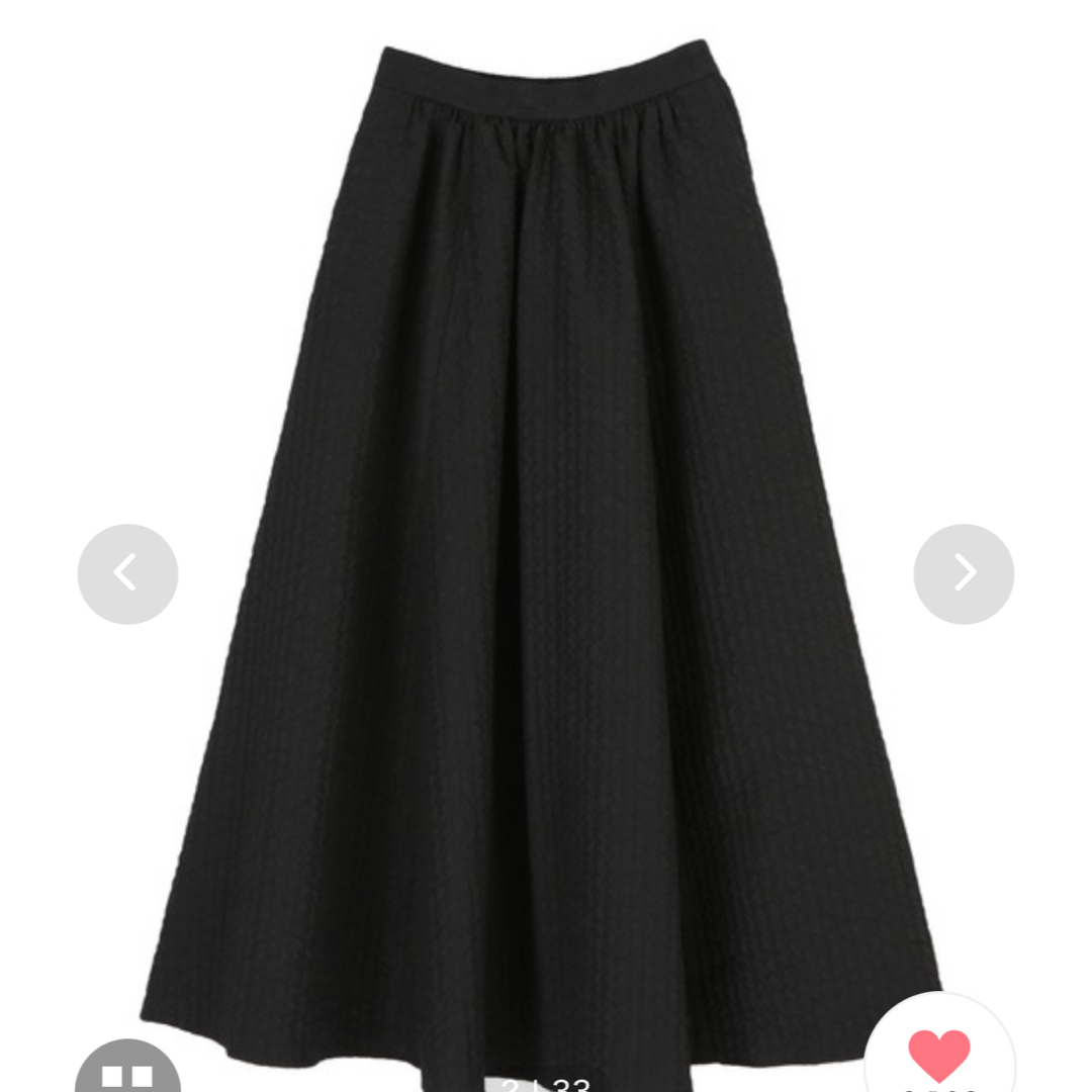 titivate(ティティベイト)のふくれジャガードボリュームスカートS:ブラック レディースのスカート(ロングスカート)の商品写真