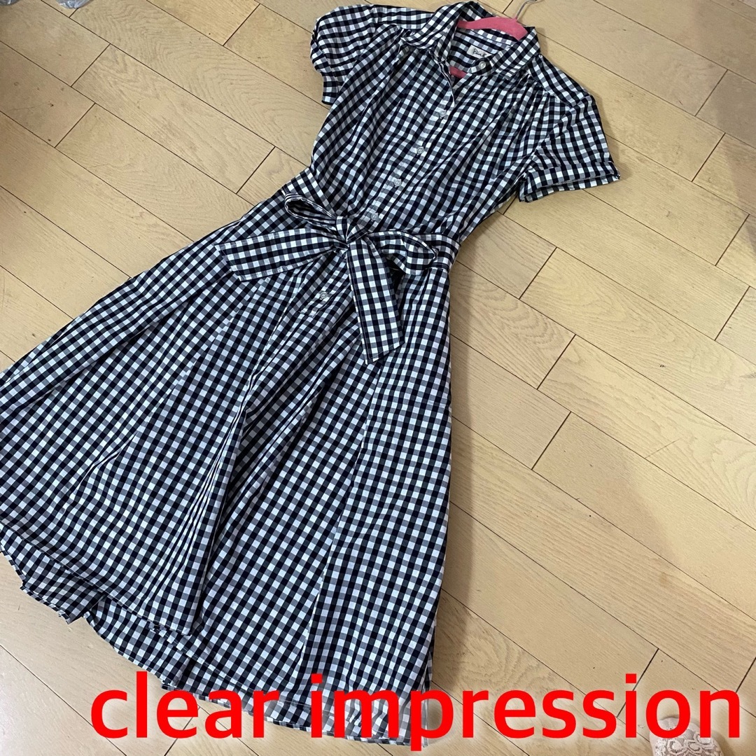 CLEAR IMPRESSION(クリアインプレッション)の【クリアインプレッション】ギンガムチェックワンピース レディースのワンピース(ロングワンピース/マキシワンピース)の商品写真