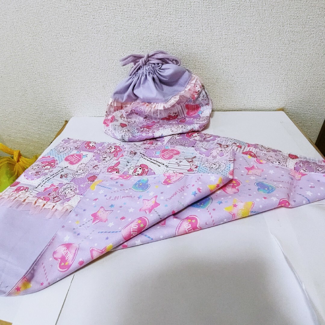 お弁当袋セット　ハンドメイド ハンドメイドのキッズ/ベビー(バッグ/レッスンバッグ)の商品写真