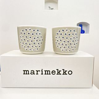 マリメッコ(marimekko)の新品未使用 マリメッコ プケッティ ラテマグ ペア marimekko ベージュ(グラス/カップ)