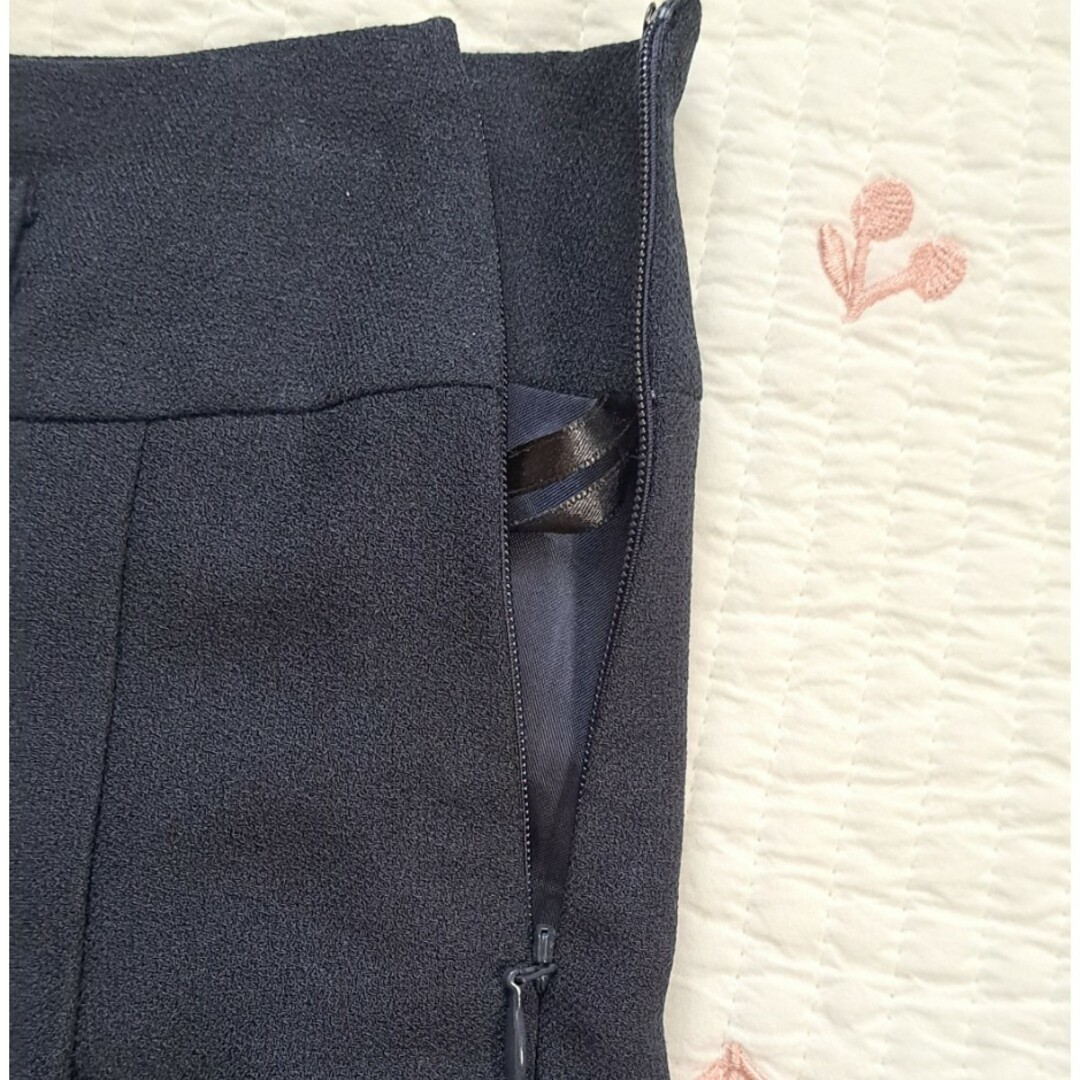 (美品)紺色スカートMサイズ レディースのスカート(ひざ丈スカート)の商品写真