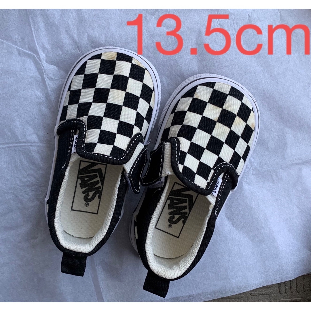 VANS(ヴァンズ)のvans  スリッポン　チェッカーフラッグ　バンズ　　13.5cm ベビー キッズ/ベビー/マタニティのベビー靴/シューズ(~14cm)(スニーカー)の商品写真