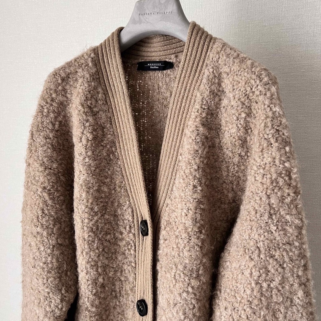 Weekend Max Mara - weekend maxmara キャメルロングカーディガンの Weekend Max Mara - weekend maxmara キャメルロングカーディガンの