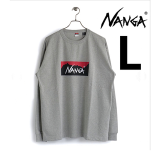 ナンガ(NANGA)のNANGA ナンガ　エコハイブリッド　ボックスロゴ ロングスリーブ ティー　L(Tシャツ/カットソー(七分/長袖))