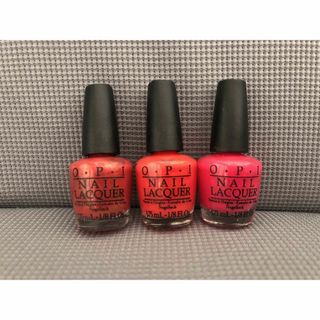 オーピーアイ(OPI)のOPIレッド系ミニボトルマニキュア3本(マニキュア)