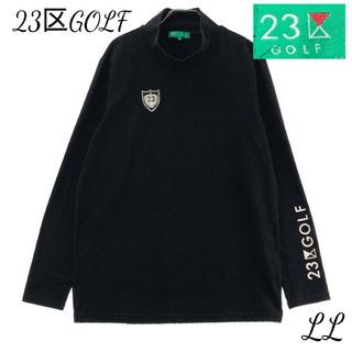 ニジュウサンク(23区)の23区GOLF ハイネック 長袖 Tシャツ ブラック LL(ウエア)