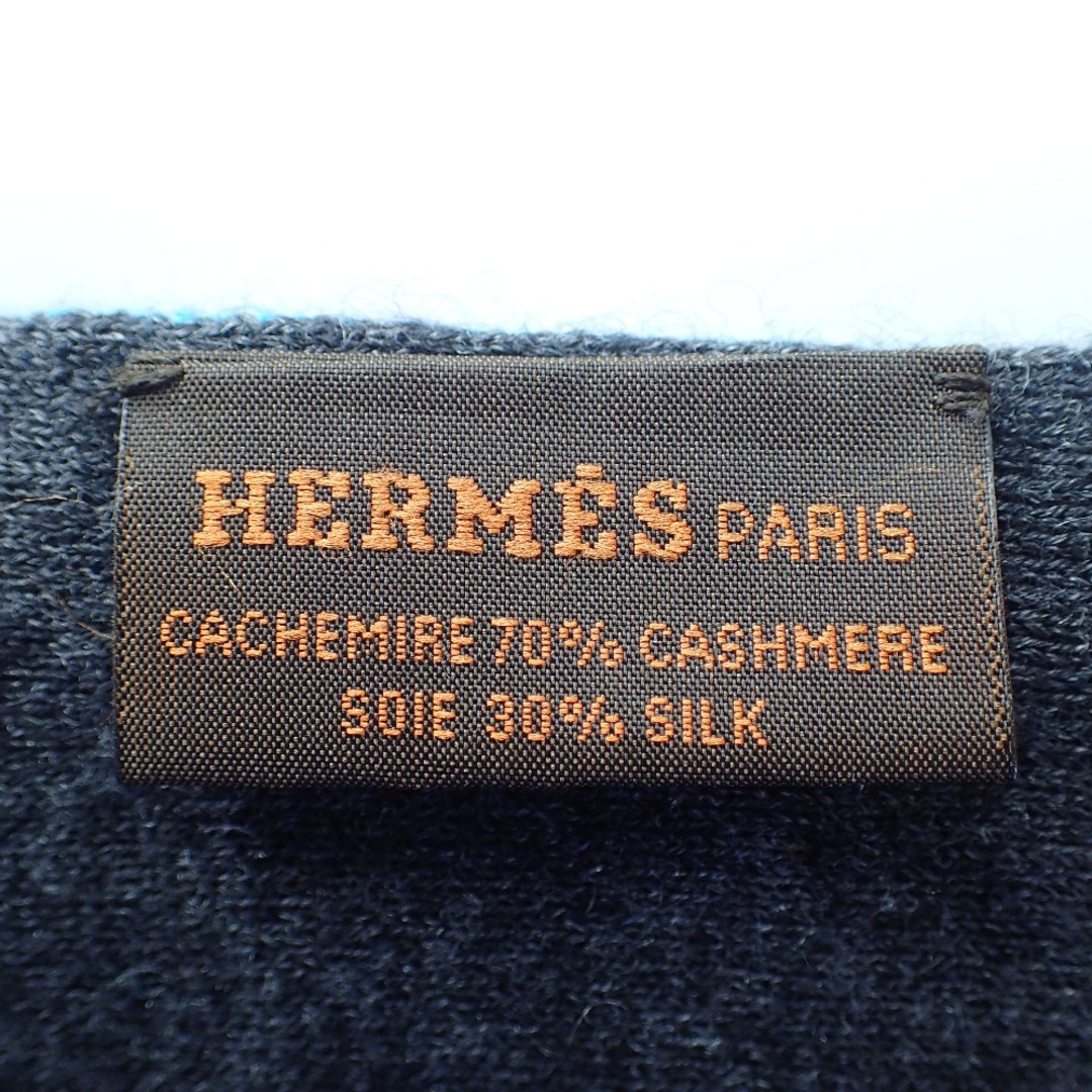 Hermes(エルメス)のエルメス アレルトゥール Hロゴ カシミヤ/シルク バイカラー メンズのファッション小物(ストール)の商品写真