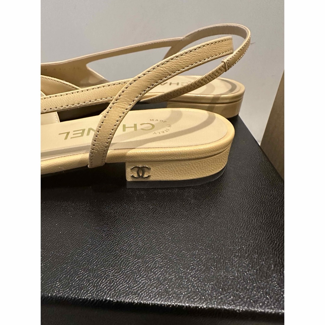CHANELシャネルスリングバックシューズ37 CHANELシャネルスリングバックシューズ37