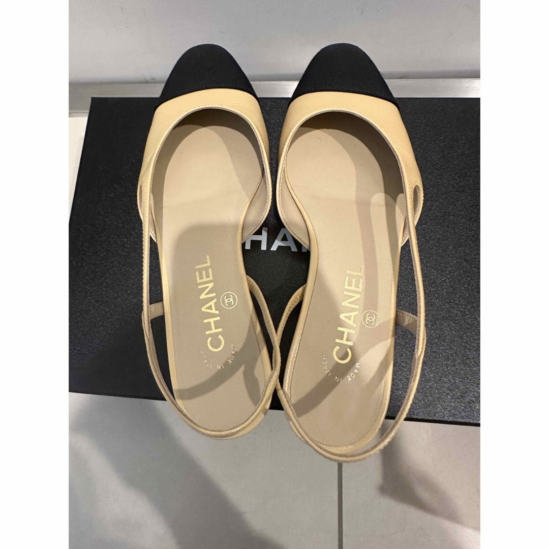 CHANELシャネルスリングバックシューズ37 CHANELシャネルスリングバックシューズ37
