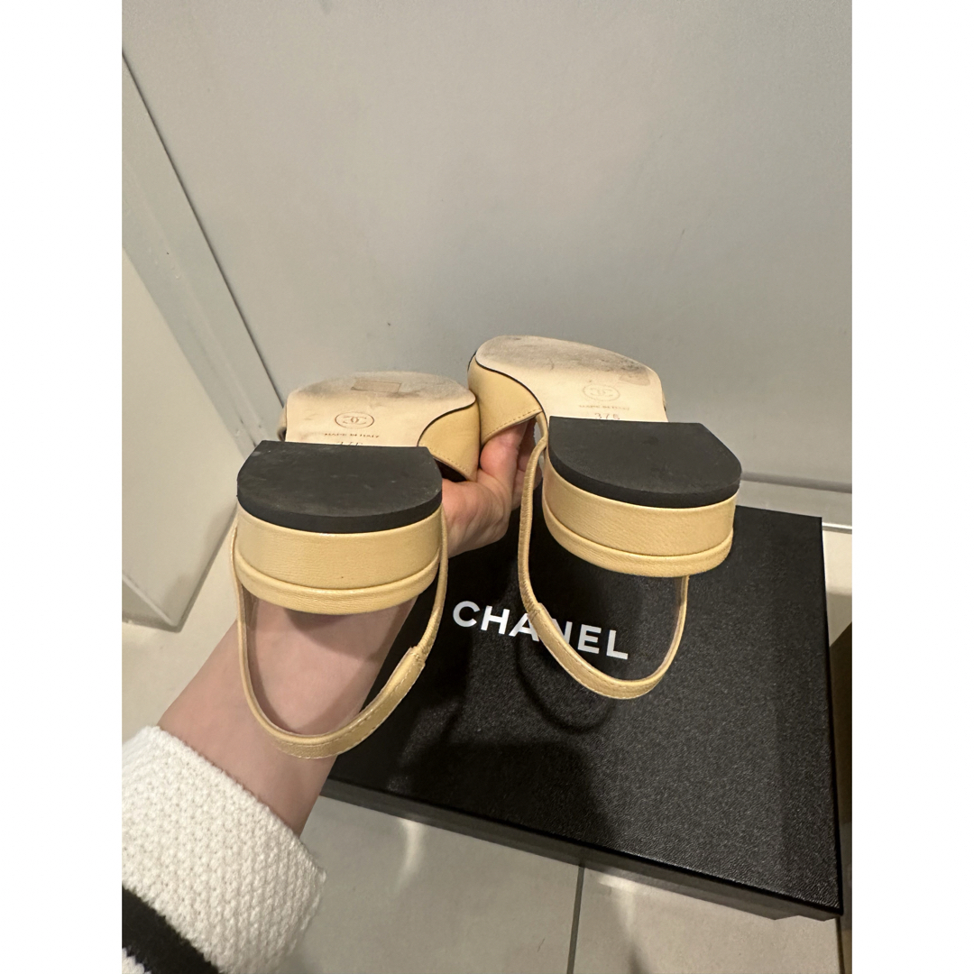 CHANELシャネルスリングバックシューズ37 CHANELシャネルスリングバックシューズ37