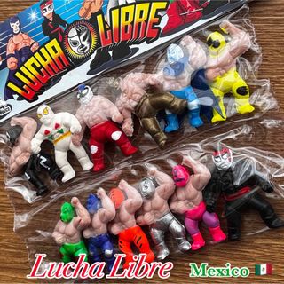 プロレス ルチャリブレ ミニ フィギュア 12体セット メキシコ 雑貨(格闘技/プロレス)