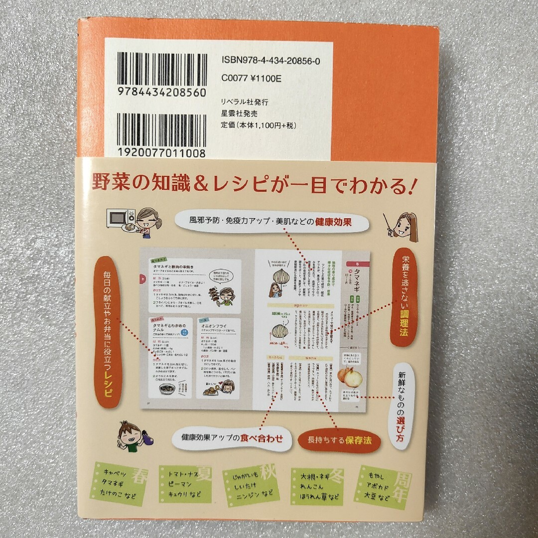 野菜ごはん 旬をおいしく食べて健康に!　野菜の全部がまるわかり　マンガ エンタメ/ホビーの本(料理/グルメ)の商品写真