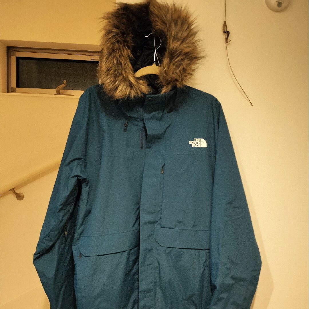 THE NORTH FACE(ザノースフェイス)のノースフェイス　パウダーフロー　スノージャケット　ファー　XL　モントレーブルー メンズのジャケット/アウター(マウンテンパーカー)の商品写真