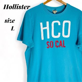 ホリスター(Hollister)のUS古着 ホリスター 半袖Tシャツ Lサイズ ビッグサイズ ターコイズブルー(Tシャツ/カットソー(半袖/袖なし))