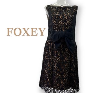 フォクシー(FOXEY)のFOXEY ✳︎総レースの上品 素敵 ワンピース✳︎サイズ４０・Ｍ✳︎FOXEY(ひざ丈ワンピース)