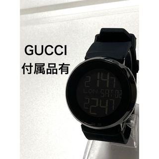 グッチ(Gucci)の極美品！　アイグッチ　デジタル　電池&社外ベルト新品交換済み　メンズ腕時計(腕時計(アナログ))