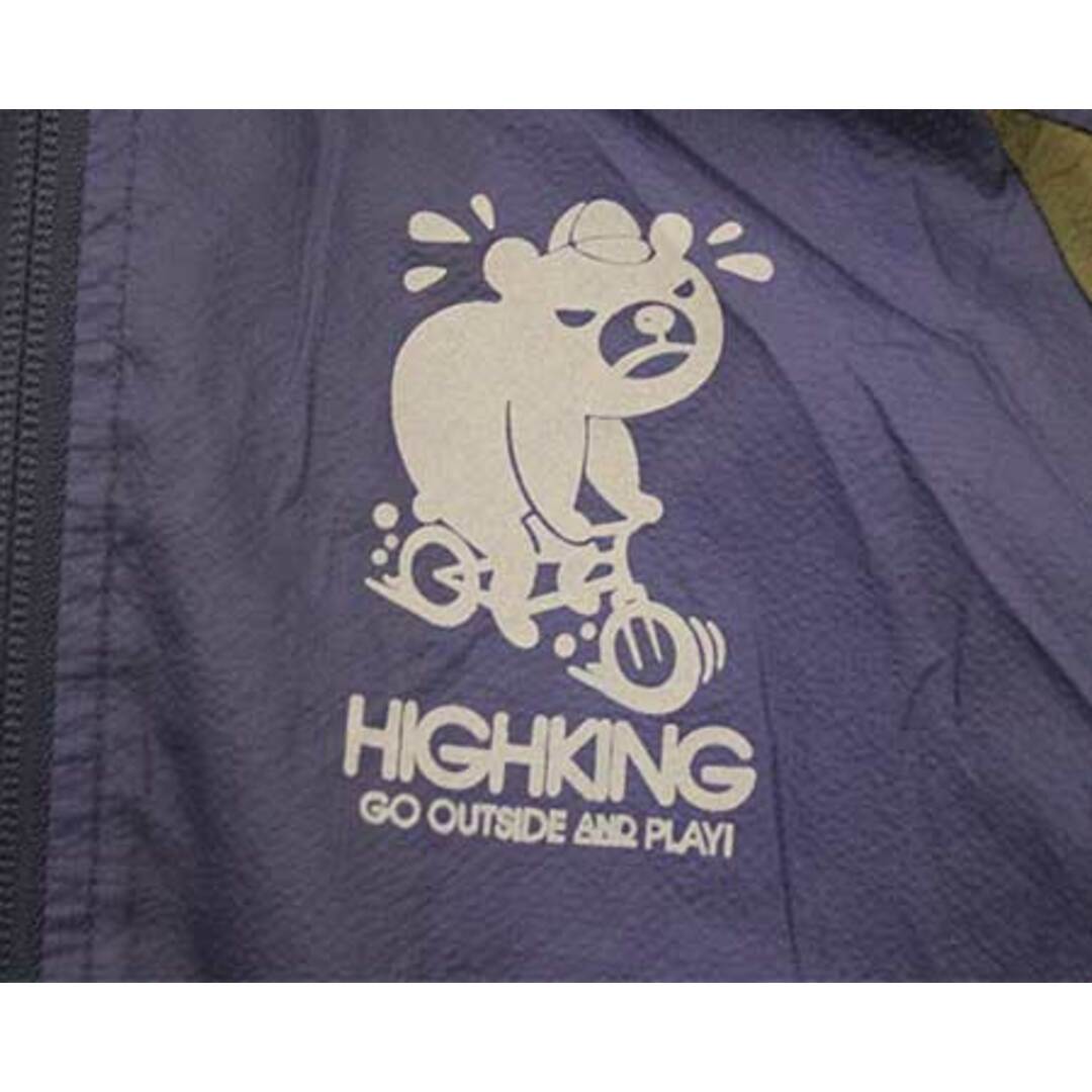 highking(ハイキング)の【春物 新入荷!】〓ハイキング/highking〓140cm ナイロンジャンパー/ナイロンブルゾン/ウィンドブレーカー 紺×カーキ フード収納可【中古】 子供服 キッズ kids  男の子 女の子 春秋 otr 723042 キッズ/ベビー/マタニティのキッズ服女の子用(90cm~)(ジャケット/上着)の商品写真