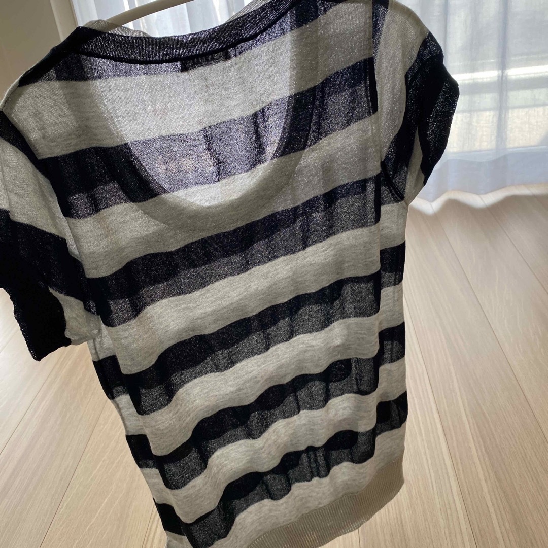 irise シースルー　ボーダートップス レディースのトップス(Tシャツ(半袖/袖なし))の商品写真
