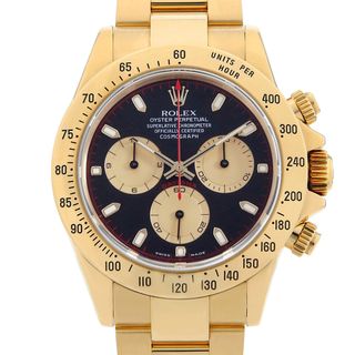 ロレックス(ROLEX)のロレックス デイトナ 116528 ブラック×ゴールド Y番 メンズ 中古 腕時計(腕時計(アナログ))