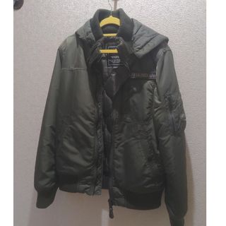 アルファインダストリーズ(ALPHA INDUSTRIES)のALPHA アルファカーキ　M アウター　ジャケット フード　上着(フライトジャケット)