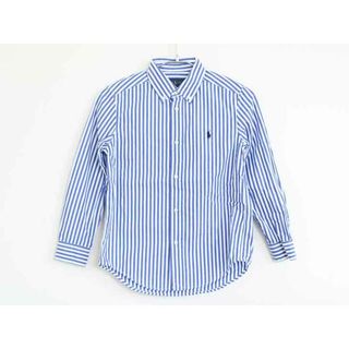 ラルフローレン(Ralph Lauren)の【春物 新入荷!】†ラルフローレン/Ralph Lauren†130cm(7) 長袖シャツ 白×青【中古】子供服 キッズ kids 男の子 春秋 tops 223042(シャツ/カットソー)