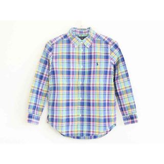 ラルフローレン(Ralph Lauren)の【春物 新入荷!】†ラルフローレン/Ralph Lauren†130cm(7) 長袖シャツ 青×黄【中古】子供服 キッズ kids 男の子 春秋 tops 223042(シャツ/カットソー)