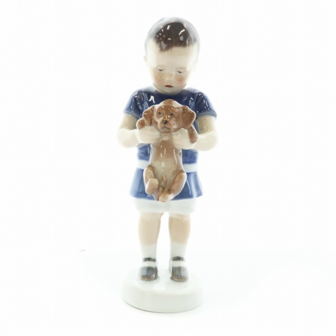 ROYAL COPENHAGEN(ロイヤルコペンハーゲン)のロイヤルコペンハーゲン グレンダール 422 インテリア 陶器 子供 少年 犬 エンタメ/ホビーの美術品/アンティーク(陶芸)の商品写真