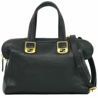 フェンディ(FENDI)の本物 フェンディ FENDI カメレオン 2WAY ショルダーバッグ ハンドバッグ ポシェット レザー ブラック 8BL114 Chameleon バッグ 中古(ショルダーバッグ)