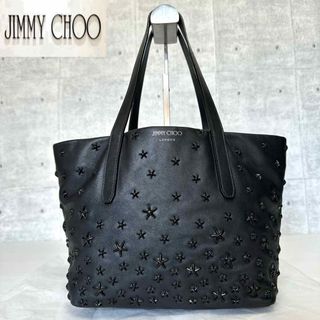 ジミーチュウ(JIMMY CHOO)の【良品】JIMMY CHOO SOFIA/S BLACK スタッズ トートバッグ(トートバッグ)