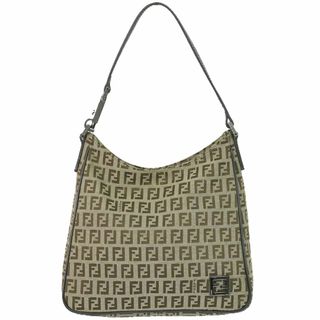 フェンディ(FENDI)の本物 フェンディ FENDI ズッキーノ ショルダーバッグ ハンドバッグ キャンバス ベージュ 8BR068 Zucchino バッグ 中古(ショルダーバッグ)