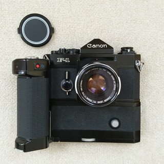 キヤノン(Canon)のase様 Canon F-1 モータードライブ・レンズ付き(フィルムカメラ)