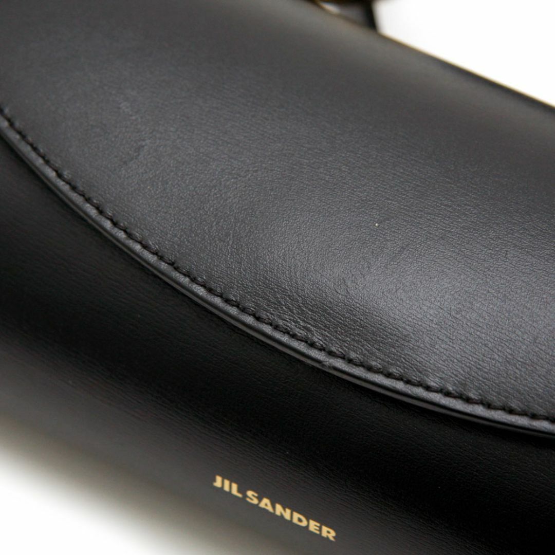 Jil Sander(ジルサンダー)の良品 ジルサンダー JIL SANDER ハンドバッグ Cannolo カンノーロ ミニ J08WD0008P4840001 ブラック 黒 イタリア製 ショルダーバッグ レザー 革 モダン レディースのバッグ(ハンドバッグ)の商品写真