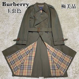 ✨極美品✨ バーバリー トレンチコート 裏地ノバチェック カーキ 玉虫色 175