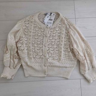 ザラ(ZARA)のZARA レース　カーディガン　Mサイズ(カーディガン)