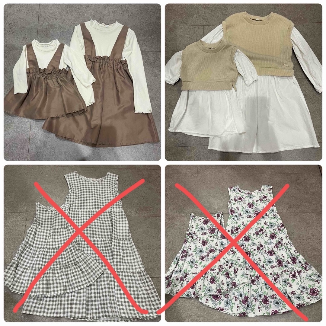 西松屋(ニシマツヤ)の姉妹コーデ　ワンピースセット キッズ/ベビー/マタニティのキッズ服女の子用(90cm~)(ワンピース)の商品写真