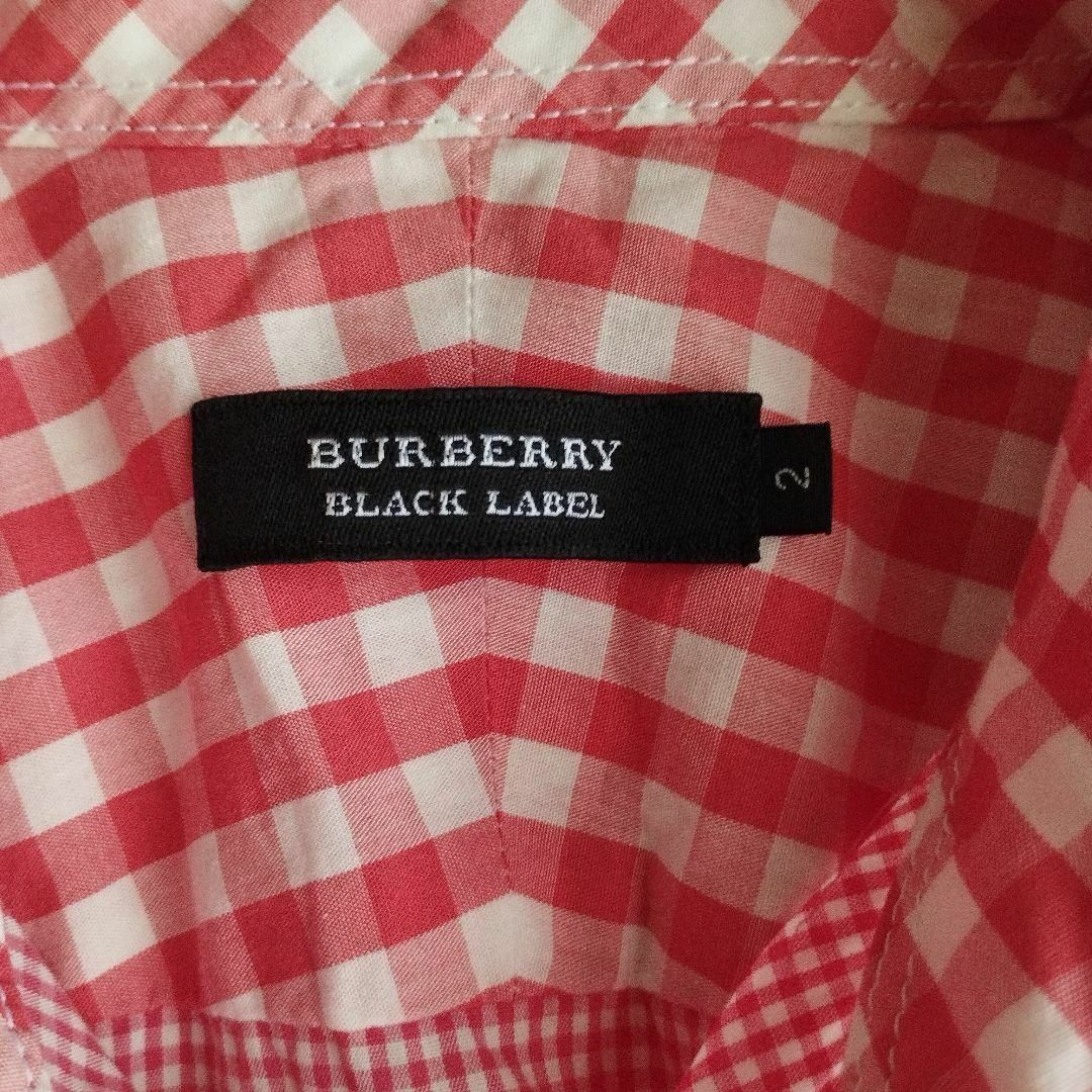 美品！BURBERRYバーバリーブラックレーベル　ギンガムチェック　七分丈シャツ