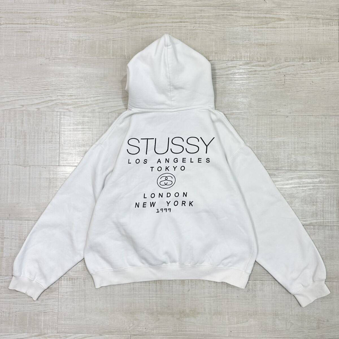 STUSSY(ステューシー)の90s Stussy USA製 ワールド ツアー パーカー フーディー L レディースのトップス(パーカー)の商品写真