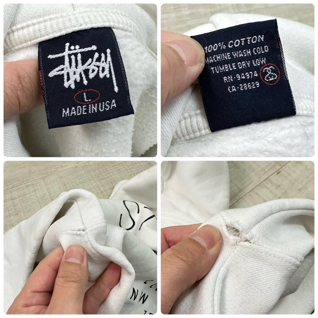 STUSSY(ステューシー)の90s Stussy USA製 ワールド ツアー パーカー フーディー L レディースのトップス(パーカー)の商品写真