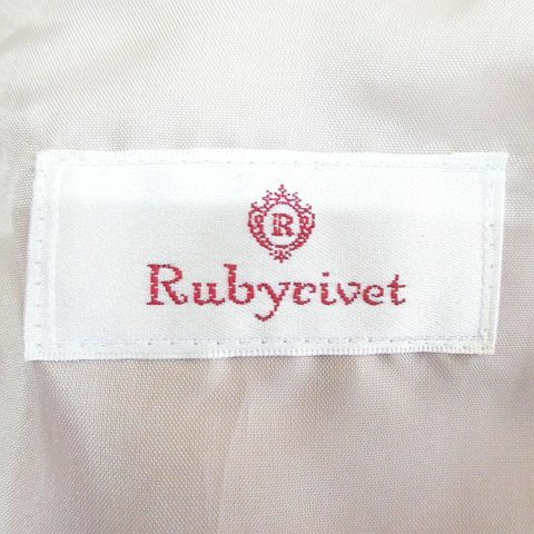 Rubyrivet(ルビーリベット)のルビーリベット ノースリ 膝丈 フレアワンピ 38 黒 ブラック 日本製 綿 レディースのワンピース(その他)の商品写真