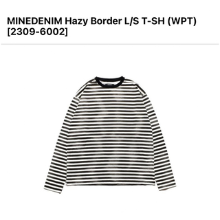 マインデニム(MINEDENIM)の23AW マインデニム掠れボーダーロンT白黒M新品Hazy Borderキムタク(Tシャツ/カットソー(七分/長袖))