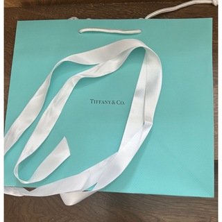 ティファニー(Tiffany & Co.)のTiffany ティファニー ショッパー ショッピング袋 紙袋 リボン付き(ショップ袋)