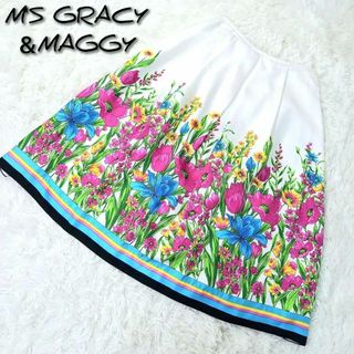 M'S GRACY - 【美品】M'S GRACY＆MAGGY TOKYOコラボ　花柄　フレアスカート