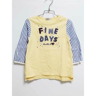 ミキハウス(mikihouse)の‡ミキハウスダブルB/MIKIHOUSE DOUBLE.B‡120cm 長袖Tシャツ/長袖カットソー/ロンT 黄色系 八分袖【中古】子供服 キッズ kids 女の子 春 tops 612042(Tシャツ/カットソー)